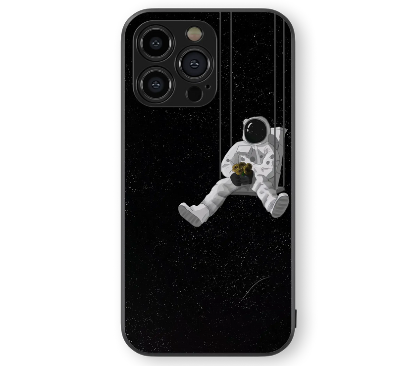 Astronaut Glass Mobile Cover | Cosmic Explorer Series | Premium Glass Back Case
