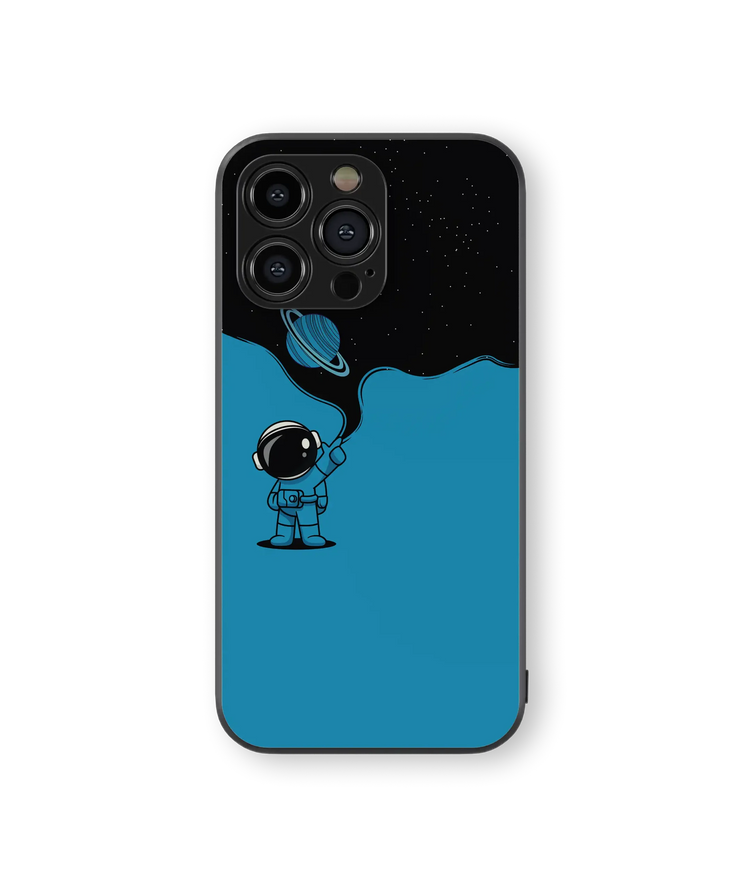 Astronaut in Space Glass Mobile Cover | Cosmic Explorer Series | Premium Glass Back Case