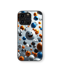 Cute Cosmic Smiles Premium Glass Mobile Cover