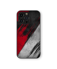 Abstract Art Red and Black Glass Mobile Cover | Modern Artistic Series | Premium Glass Back Case