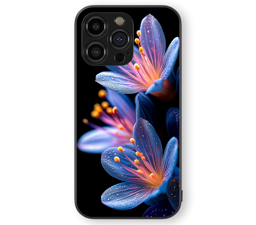 Enchanted Florals Glass Mobile Cover | Luminescent Petals Series | Premium Glass Back Case