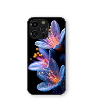 Enchanted Florals Glass Mobile Cover | Luminescent Petals Series | Premium Glass Back Case