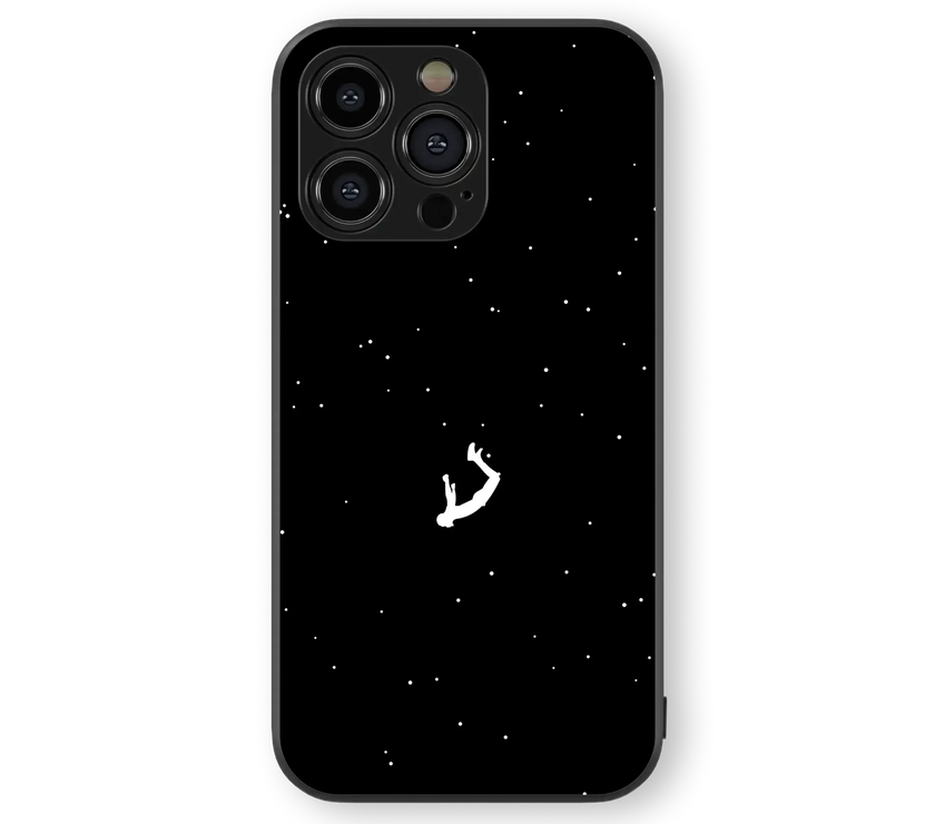 Starry Night Space Diver Glass Mobile Cover | Celestial Adventure Series | Premium Glass Back Case