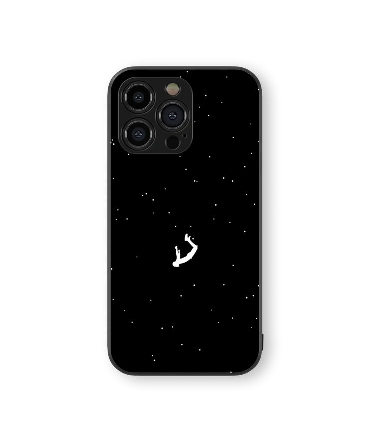 Starry Night Space Diver Glass Mobile Cover | Celestial Adventure Series | Premium Glass Back Case