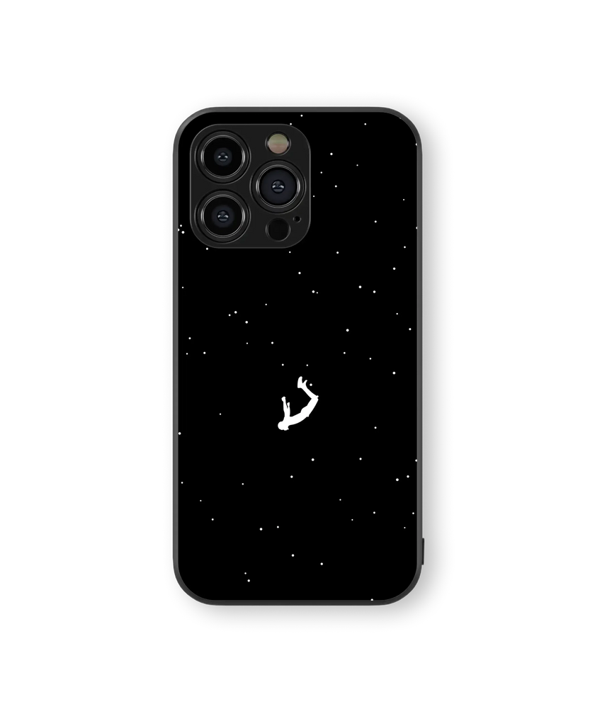 Starry Night Space Diver Glass Mobile Cover | Celestial Adventure Series | Premium Glass Back Case