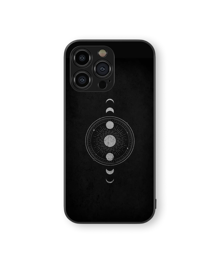 Mystical Celestial Moon Glass Mobile Cover | Lunar Series | Premium Glass Back Case