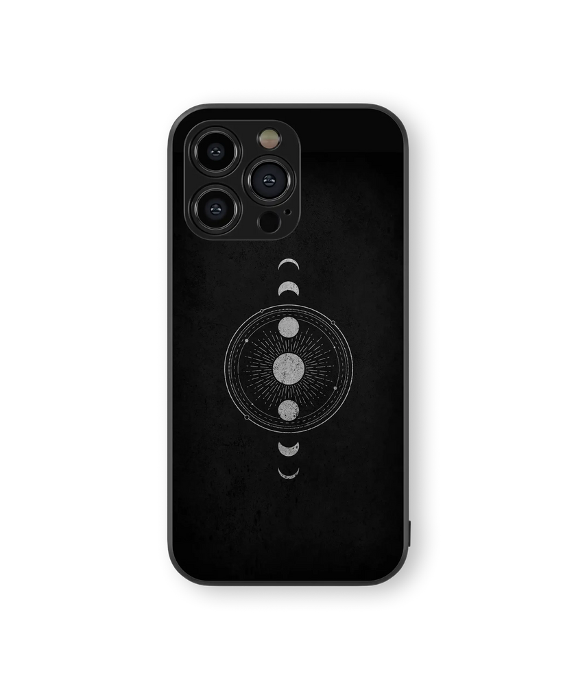 Mystical Celestial Moon Glass Mobile Cover | Lunar Series | Premium Glass Back Case