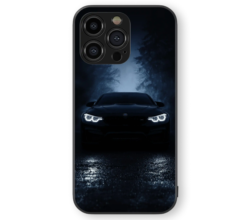 Moody Car Night Premium Glass Mobile Cover
