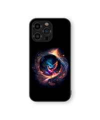 Cosmic Phoenix Glass Mobile Cover | Stellar Collection | Premium Glass Back Case