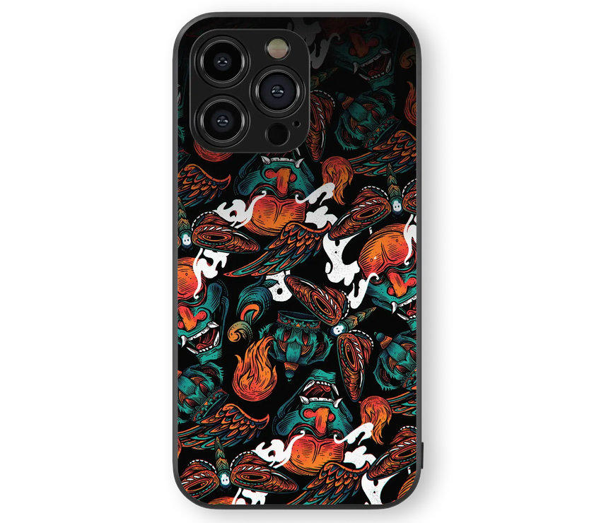 Koi Fish Glass Mobile Cover | Oriental Art Series | Premium Glass Back Case
