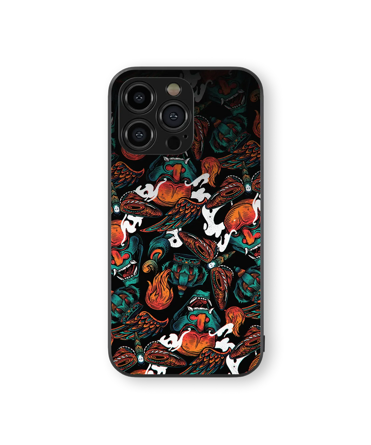 Koi Fish Glass Mobile Cover | Oriental Art Series | Premium Glass Back Case
