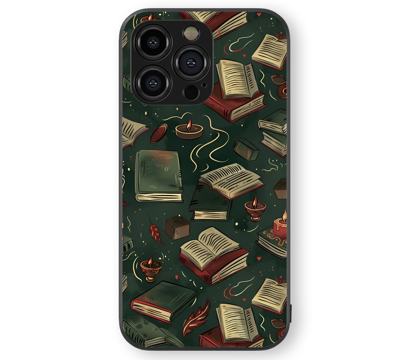 Mystic Books Premium Glass Mobile Cover