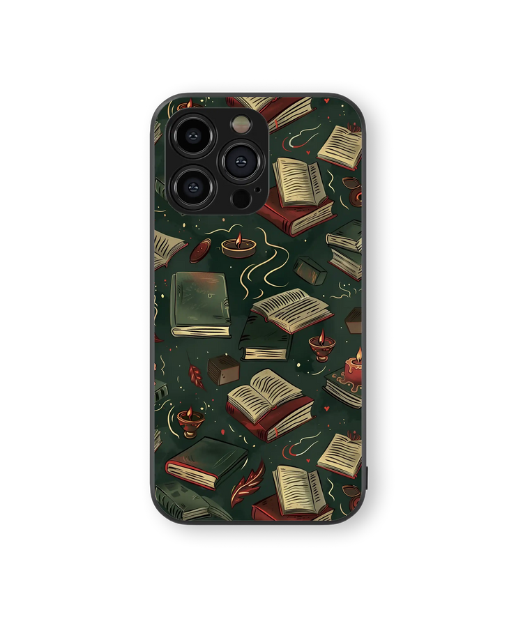 Mystic Books Premium Glass Mobile Cover