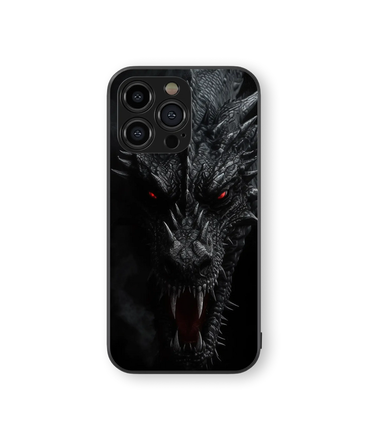 Fierce Dragon Glass Mobile Cover | Shadow Beast Series | Premium Glass Back Case