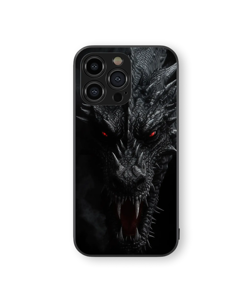 Fierce Dragon Glass Mobile Cover | Shadow Beast Series | Premium Glass Back Case