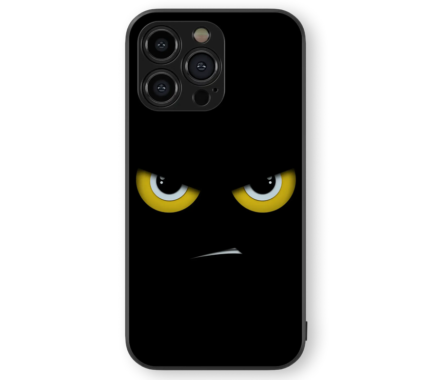 Angry Eyes Glass Mobile Cover | Expression Collection | Premium Glass Back Case