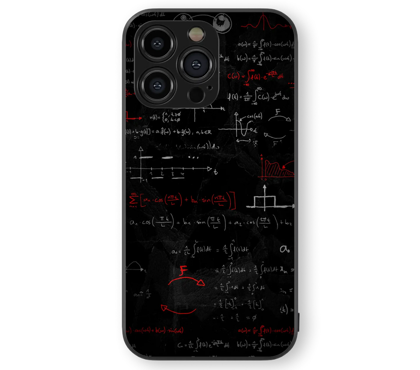 Mathematical Equations Glass Mobile Cover | Scholar Series | Premium Glass Back Case