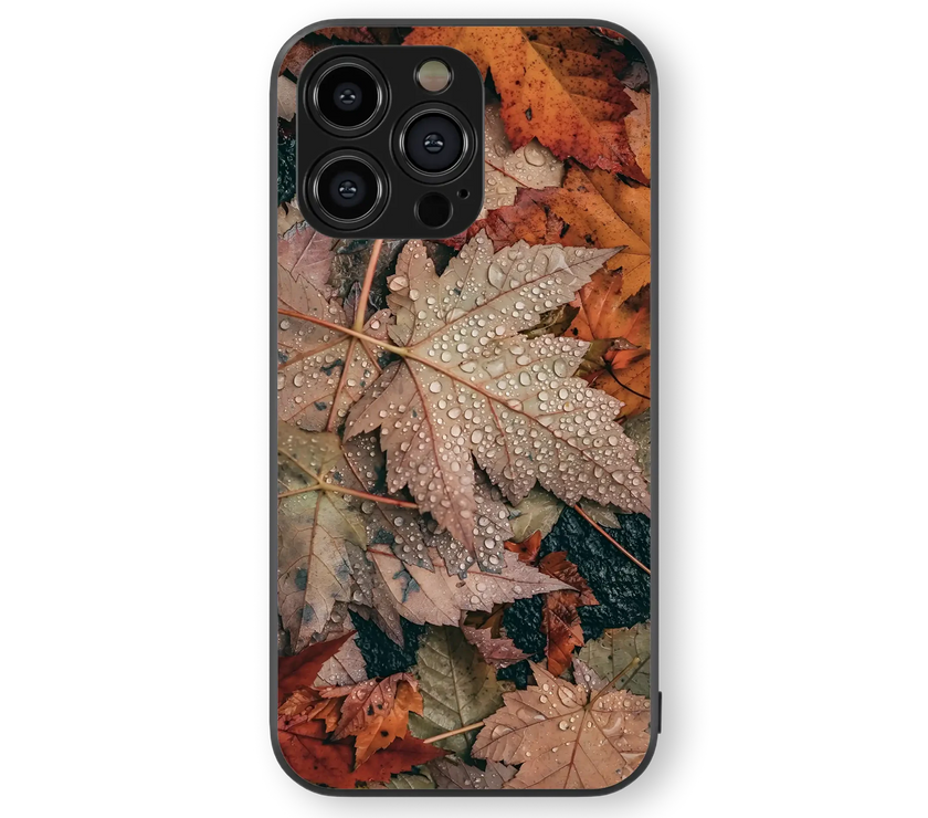 Autumn Leaves Glass Mobile Cover | Nature Series | Premium Glass Back Case