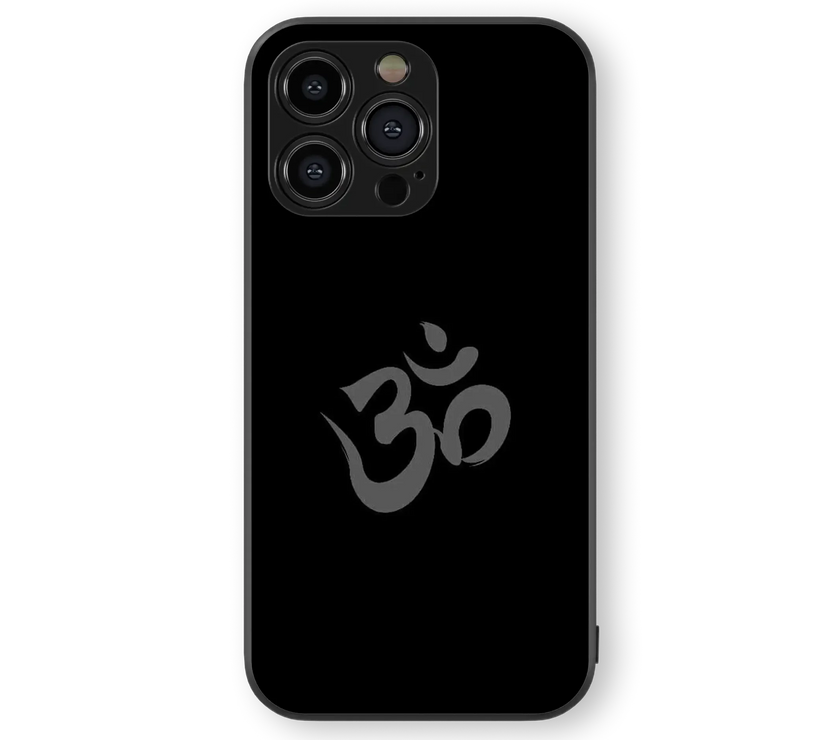 Om Symbol Glass Mobile Cover | Spiritual Series | Premium Glass Back Case