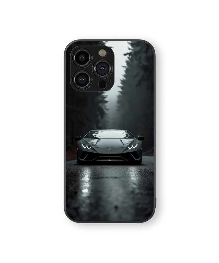 Sleek Car Design Glass Mobile Cover | Luxury Drive Series | Premium Glass Back Case