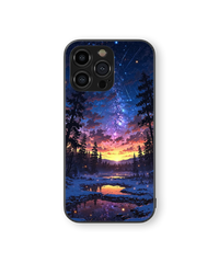 Starry Night Wilderness Glass Mobile Cover | Nature Inspired Series | Premium Glass Back Case