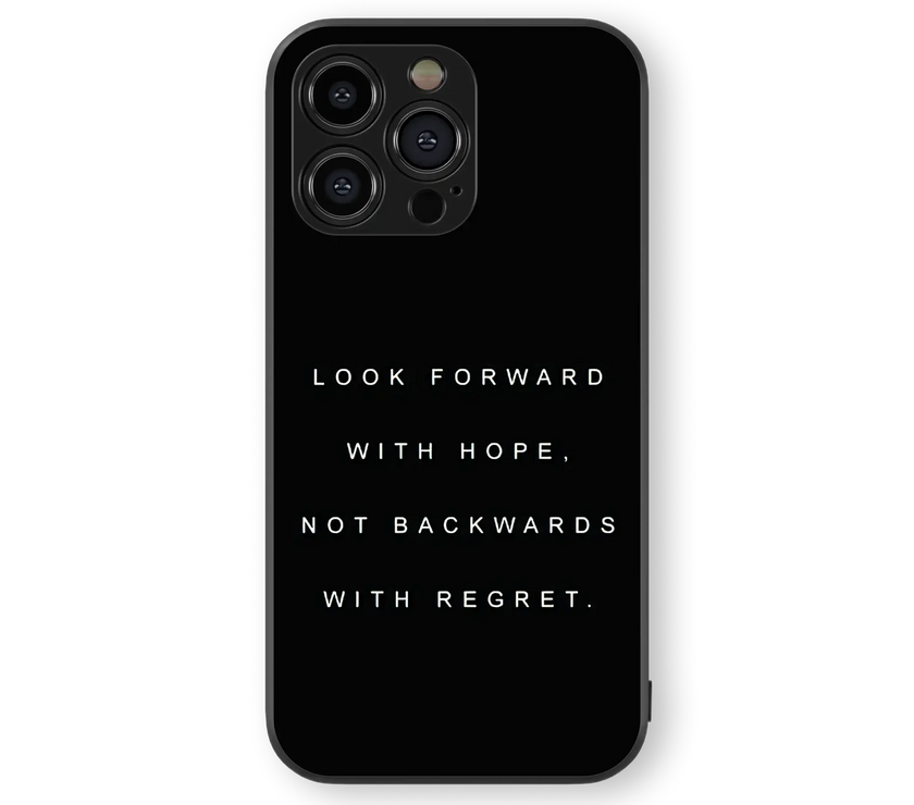 Inspirational Quote Glass Mobile Cover | Minimalist Style | Premium Glass Back Case