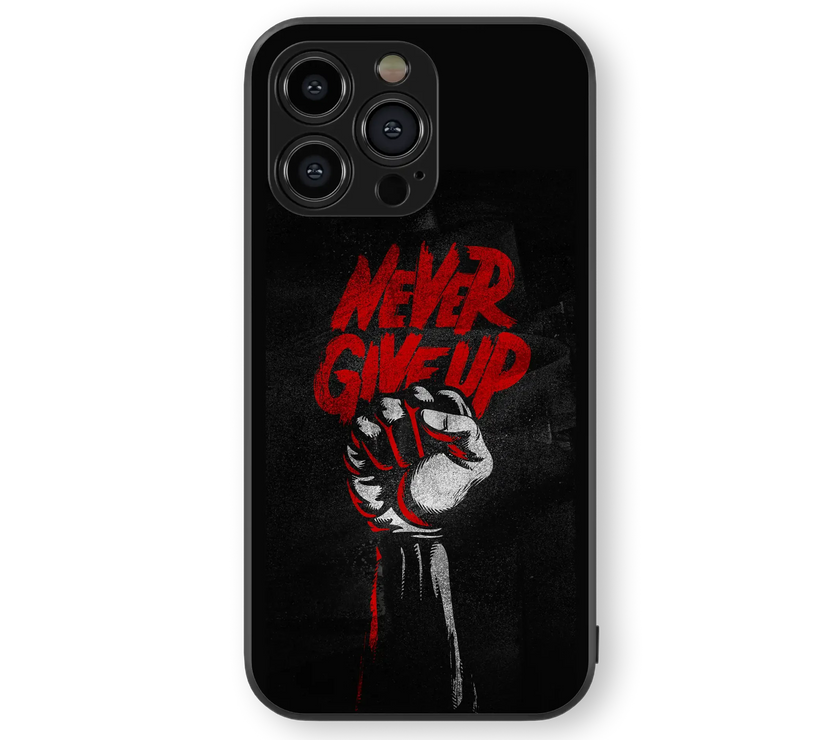 Inspirational Fist Glass Mobile Cover | Motivational Series | Premium Glass Back Case