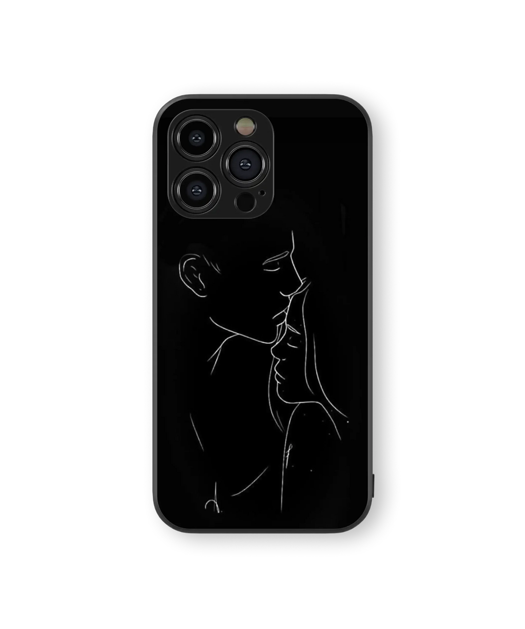 Romantic Silhouette Glass Mobile Cover | Artistic Love Series | Premium Glass Back Case