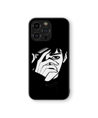 Mysterious Man Glass Mobile Cover | Noir Art Series | Premium Glass Back Case