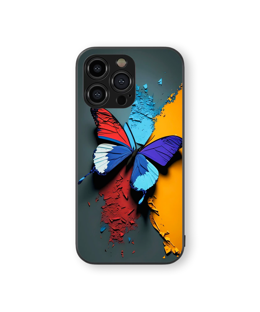 Vibrant Butterfly Premium Glass Mobile Cover