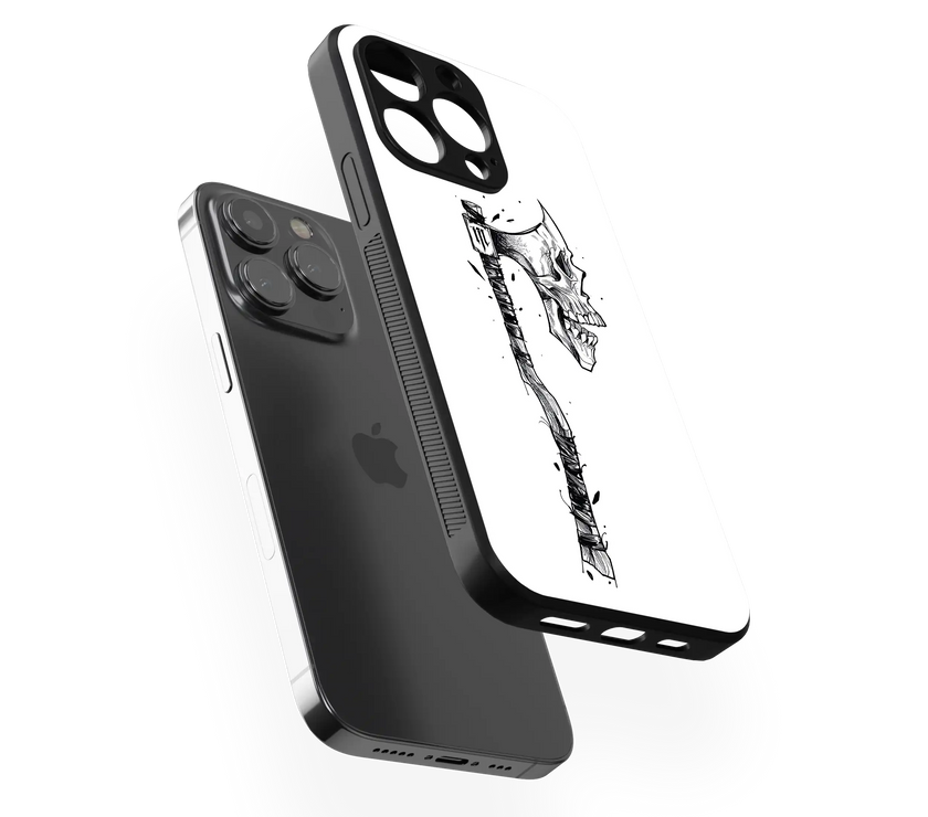 Moody Skull Premium Glass Mobile Cover