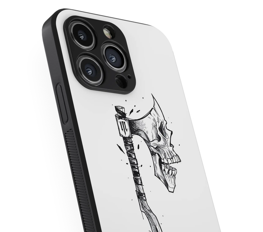 Moody Skull Premium Glass Mobile Cover