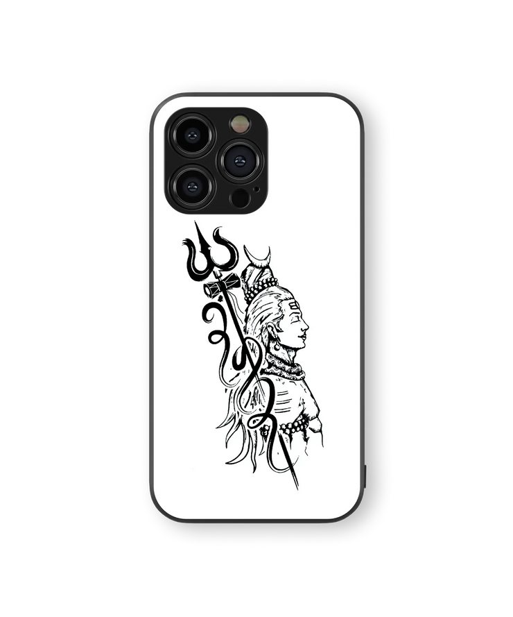 Shiva Themed Glass Mobile Cover | Mystical Series | Premium Glass Back Case
