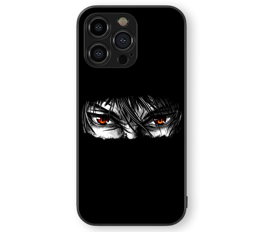 Intense Eyes Glass Mobile Cover | Anime Character Series | Premium Glass Back Case