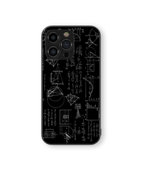 Geometric Engineering Glass Mobile Cover | Scientific Schematic Series | Premium Glass Back Case