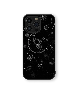 Astronaut in Space Glass Mobile Cover | Stellar Adventure Series | Premium Glass Back Case