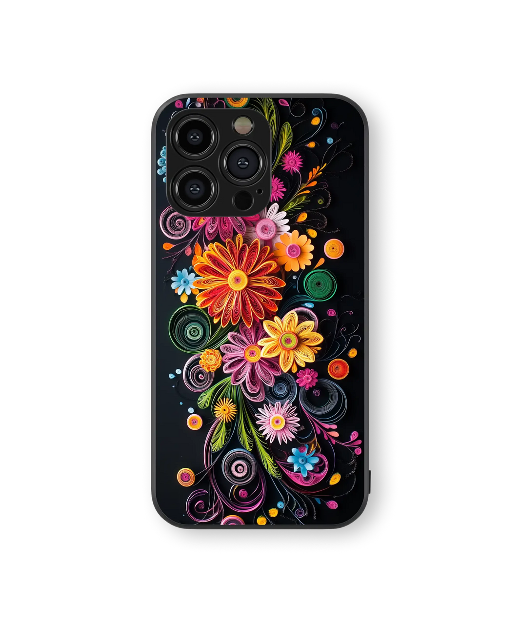 Floral Symphony Glass Mobile Cover | Artistic Collection | Premium Glass Back Case