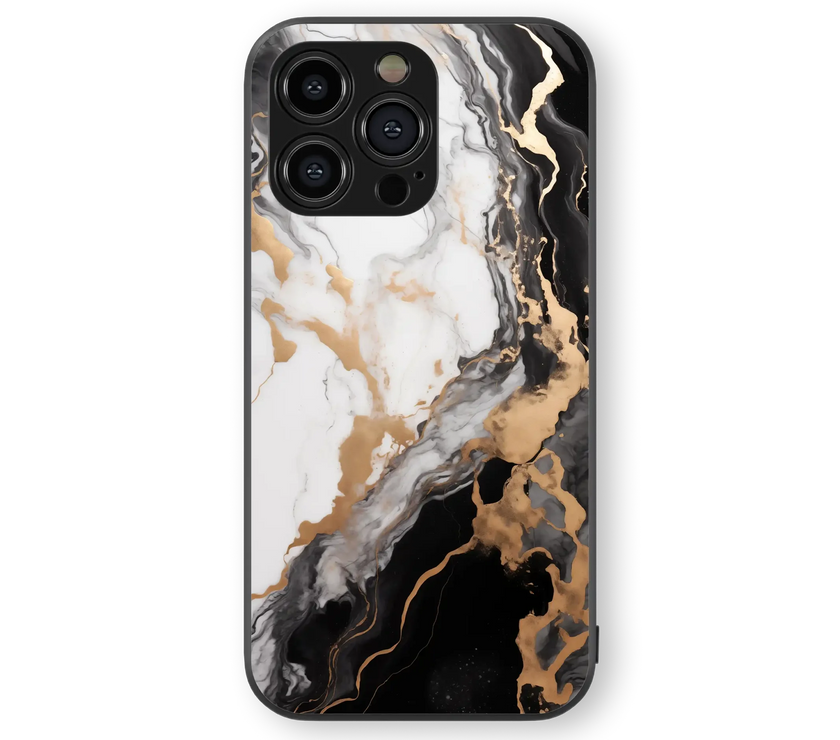 Marble Swirl Glass Mobile Cover | Luxe Collection | Premium Glass Back Case