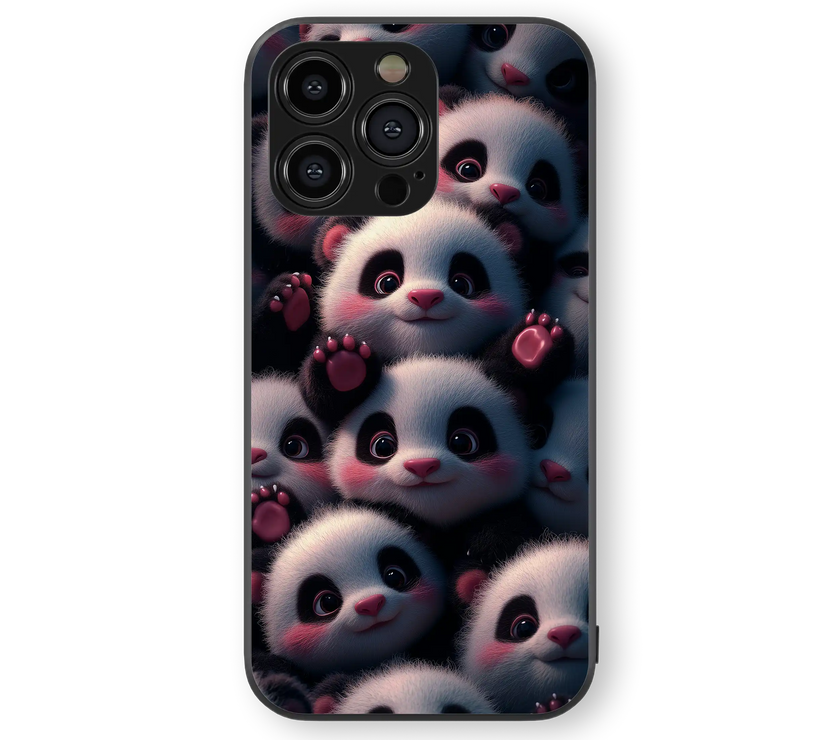 Cute Panda Wholesome Premium Glass Mobile Cover