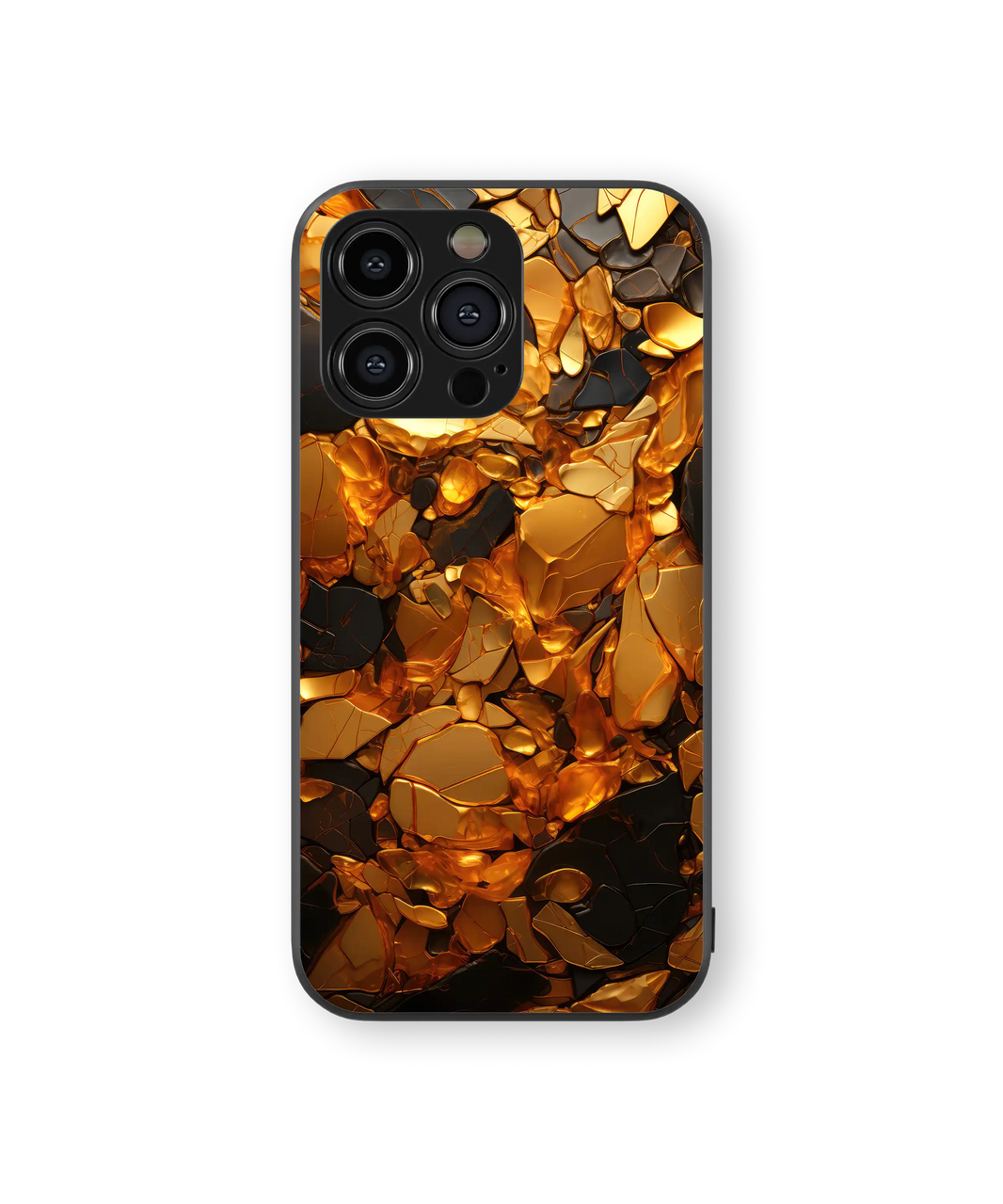 Moody Gold Shards Premium Glass Mobile Cover