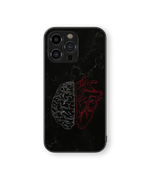 Mind & Heart Contrast | Conceptual Art Series | Premium Glass Back Case