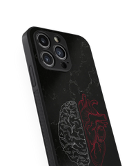 Mind & Heart Contrast | Conceptual Art Series | Premium Glass Back Case