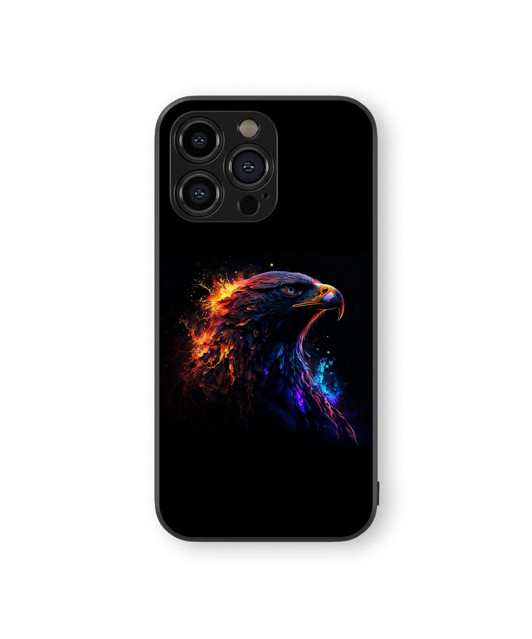 Eagle in Flame Glass Mobile Cover | Mystic Fire Series | Premium Glass Back Case
