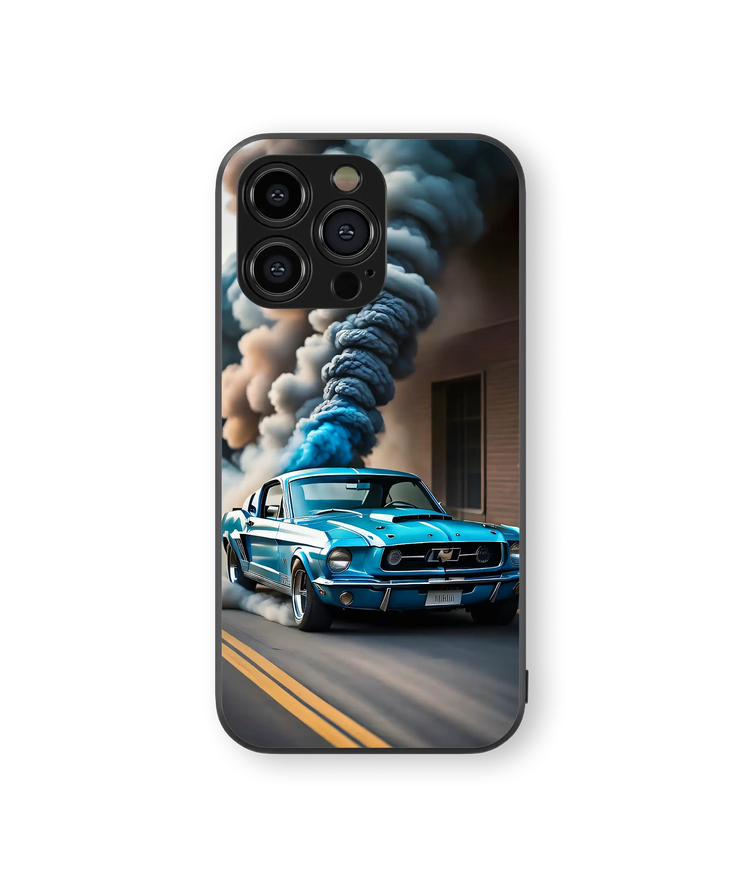 Classic Muscle Car Glass Mobile Cover | Vintage Racer Series | Premium Glass Back Case