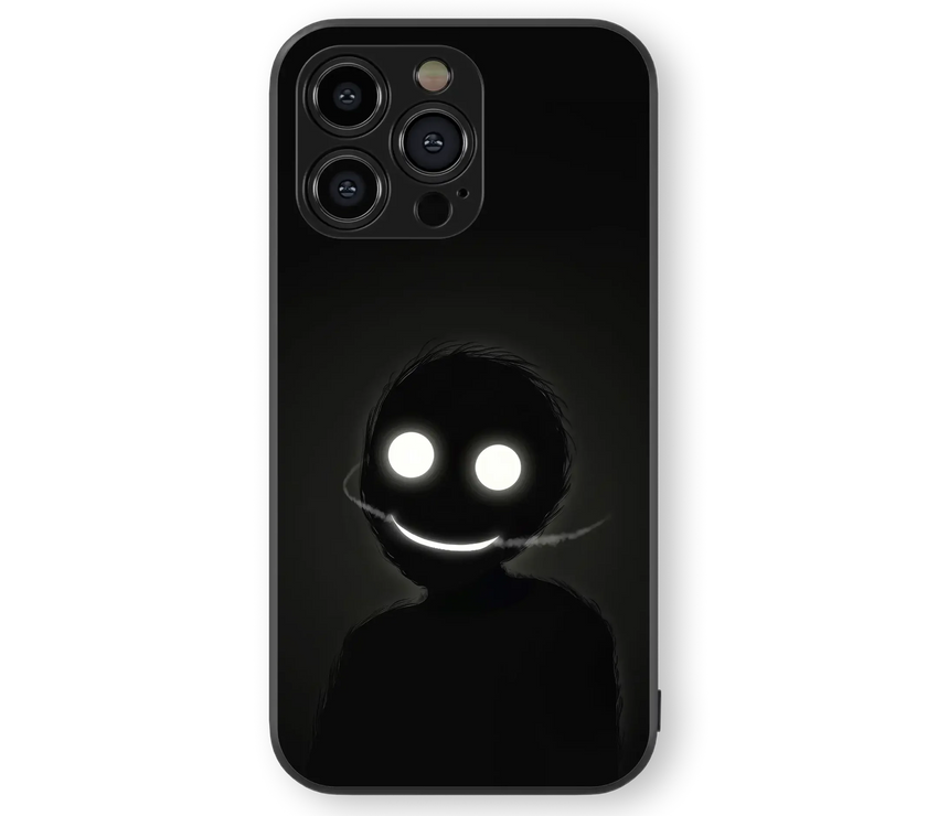 Mysterious Glow Figure Glass Mobile Cover | Spooky Series | Premium Glass Back Case