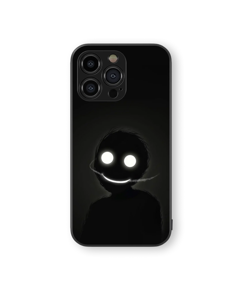 Mysterious Glow Figure Glass Mobile Cover | Spooky Series | Premium Glass Back Case