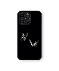 Elegant Butterfly Glass Mobile Cover | Minimalist Series | Premium Glass Back Case