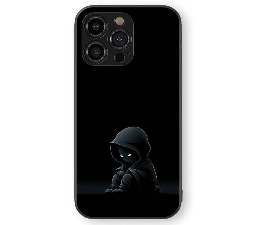 Mysterious Shadow Glass Mobile Cover | Enigma Series | Premium Glass Back Case