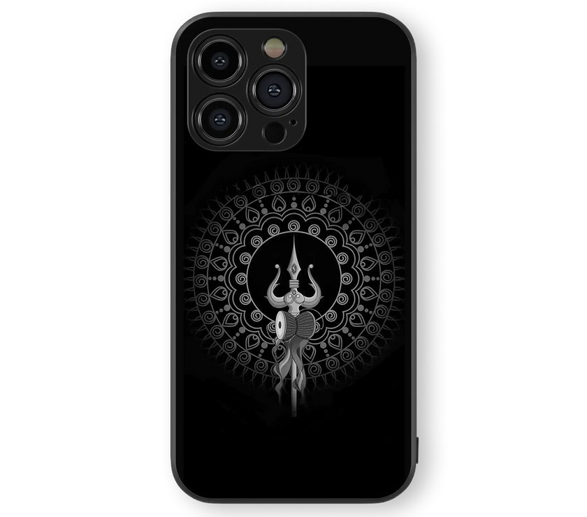 Lord Shiva Glass Mobile Cover | Mandala Art Series | Premium Glass Back Case