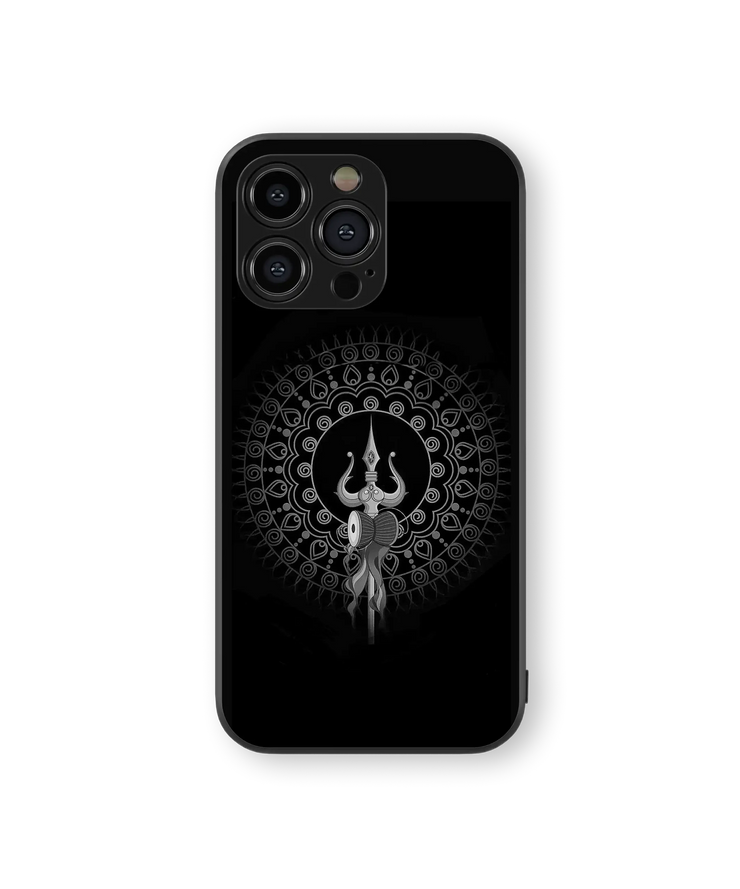 Lord Shiva Glass Mobile Cover | Mandala Art Series | Premium Glass Back Case